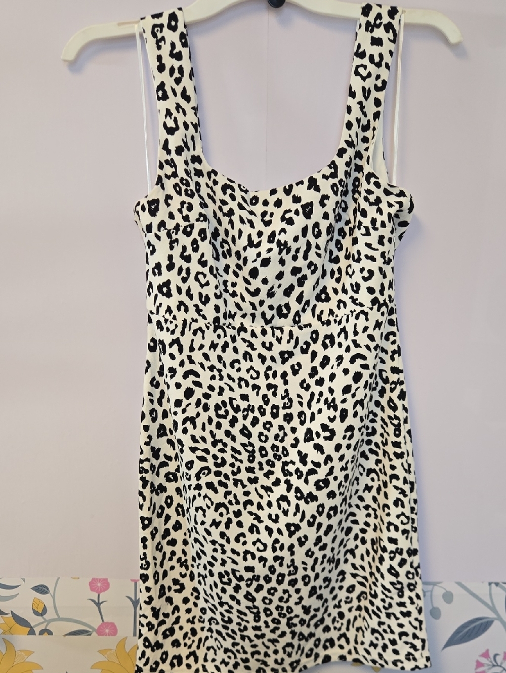 NWOT Love Tree Black and White Leopard Print Dress